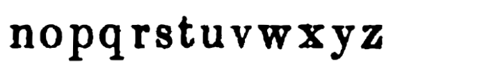 R H Horne Orion Regular Font LOWERCASE