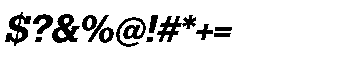 R41 Dattilo Extrabold Italic Font OTHER CHARS