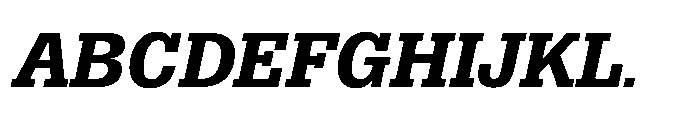 R41 Dattilo Extrabold Italic Font UPPERCASE