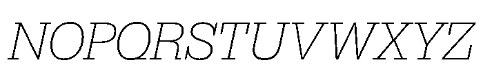 R41 Dattilo Extralight Italic Font UPPERCASE