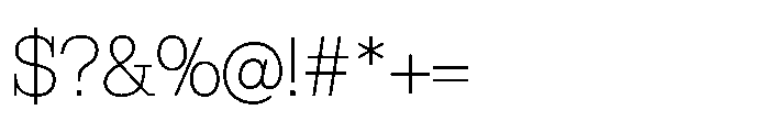 R41 Dattilo Extralight Font OTHER CHARS