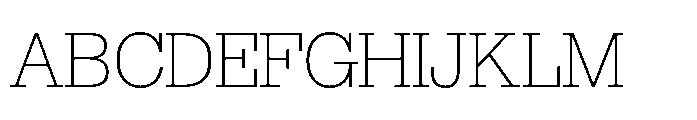 R41 Dattilo Extralight Font UPPERCASE