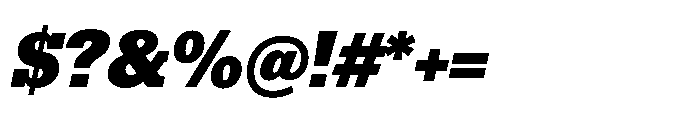 R41 Dattilo Heavy Italic Font OTHER CHARS
