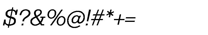 R41 Dattilo Italic Font OTHER CHARS