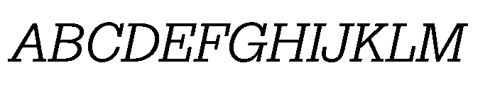R41 Dattilo Italic Font UPPERCASE