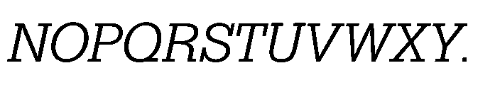 R41 Dattilo Italic Font UPPERCASE