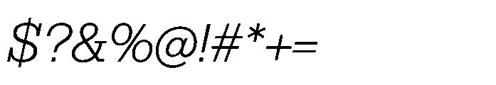 R41 Dattilo Light Italic Font OTHER CHARS
