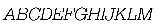 R41 Dattilo Light Italic Font UPPERCASE