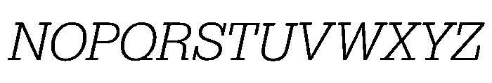 R41 Dattilo Light Italic Font UPPERCASE