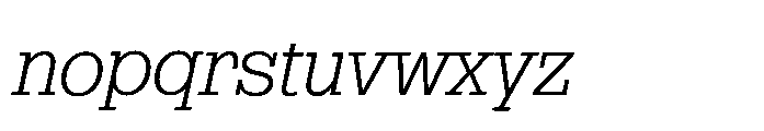 R41 Dattilo Light Italic Font LOWERCASE