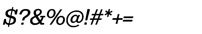R41 Dattilo Medium Italic Font OTHER CHARS
