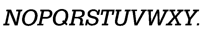 R41 Dattilo Medium Italic Font UPPERCASE