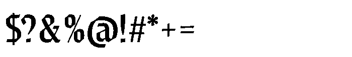 R41 Nova Gotica Font OTHER CHARS