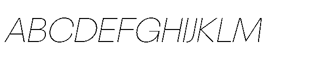R41 Olympia Extra Light Italic Font UPPERCASE