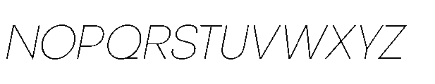 R41 Olympia Extra Light Italic Font UPPERCASE