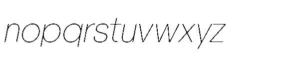 R41 Olympia Extra Light Italic Font LOWERCASE