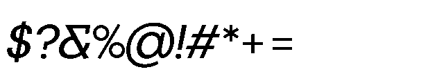 R41 Olympia Italic Font OTHER CHARS