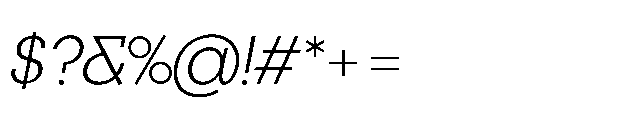 R41 Olympia Light Italic Font OTHER CHARS