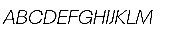 R41 Olympia Light Italic Font UPPERCASE