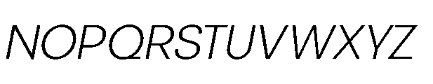 R41 Olympia Light Italic Font UPPERCASE