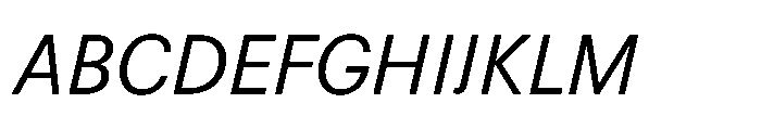 R41 Recta Book Italic Font UPPERCASE