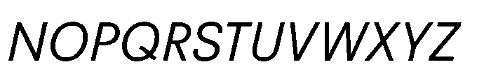 R41 Recta Book Italic Font UPPERCASE