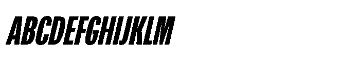 R41 Recta Comp Heavy Ital Font UPPERCASE