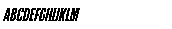 R41 Recta Comp XBold Ital Font UPPERCASE