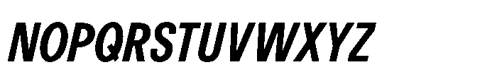 R41 Recta Condensed Bold Ital Font UPPERCASE