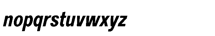 R41 Recta Condensed Bold Ital Font LOWERCASE