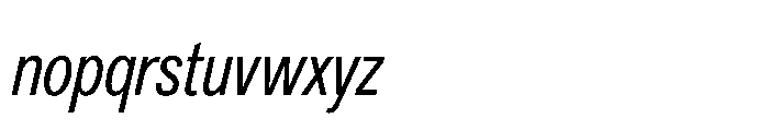 R41 Recta Condensed Book Ital Font LOWERCASE