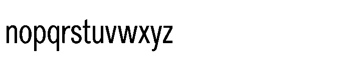 R41 Recta Condensed Book Font LOWERCASE