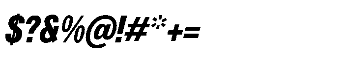 R41 Recta Condensed Heavy Ital Font OTHER CHARS