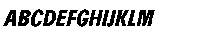 R41 Recta Condensed Heavy Ital Font UPPERCASE