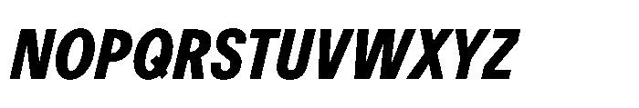 R41 Recta Condensed Heavy Ital Font UPPERCASE