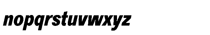 R41 Recta Condensed Heavy Ital Font LOWERCASE