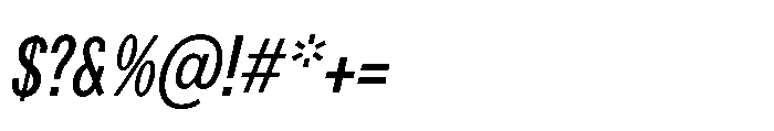 R41 Recta Condensed Ital Font OTHER CHARS