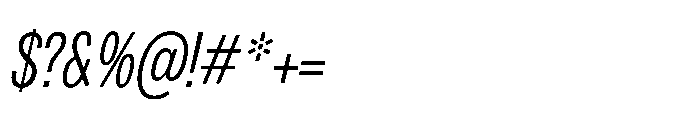 R41 Recta Condensed Light Ital Font OTHER CHARS