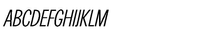 R41 Recta Condensed Light Ital Font UPPERCASE