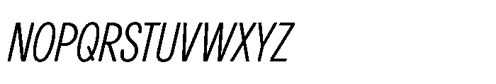 R41 Recta Condensed Light Ital Font UPPERCASE
