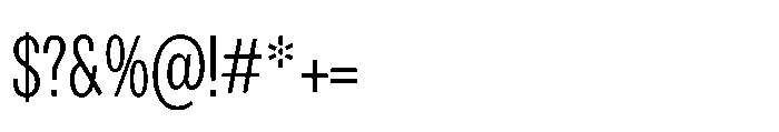 R41 Recta Condensed Light Font OTHER CHARS