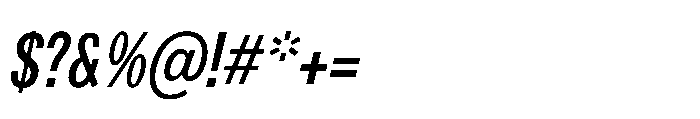 R41 Recta Condensed Medium Ital Font OTHER CHARS