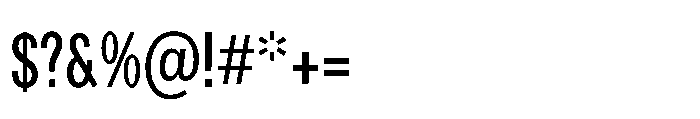 R41 Recta Condensed Regular Font OTHER CHARS