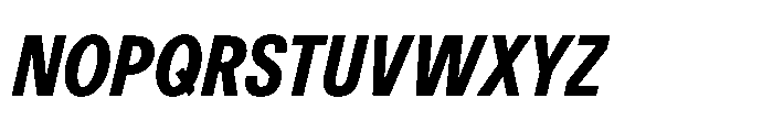 R41 Recta Condensed XBold Ital Font UPPERCASE