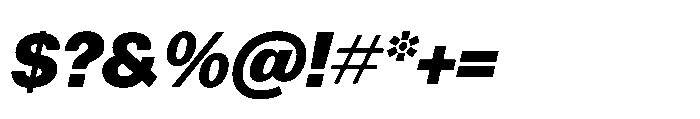 R41 Recta Heavy Italic Font OTHER CHARS