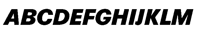 R41 Recta Heavy Italic Font UPPERCASE