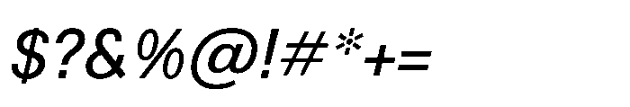 R41 Recta Italic Font OTHER CHARS