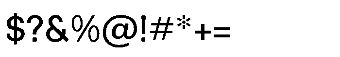 R41 Recta Regular Font OTHER CHARS