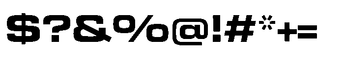 R41 Roboticon Bold Extended Font OTHER CHARS