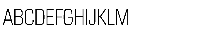 R41 Roboticon Light Condensed Font UPPERCASE